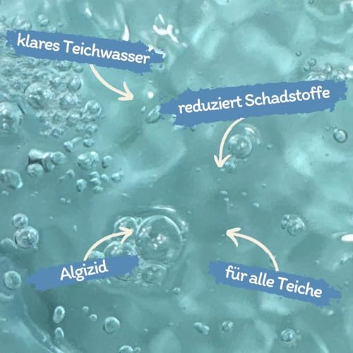 Lyra Pond® 5 Liter Teichkläner | Wirkt gegen Algen | Für klares Teichwasser | Langanhaltende Wirkung | Nicht schädlich f