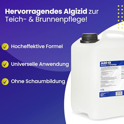 Mr. Perfect® 5L Teichklar Algenvernichter - Klarscheidend für Teich und Brunnen, schont Fische und Pflanzen | Teichreini