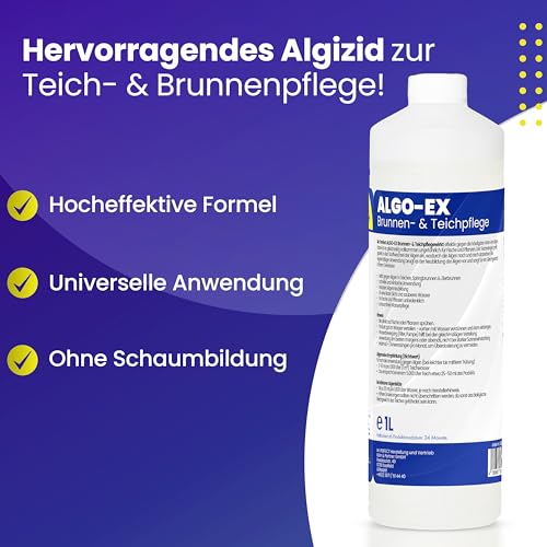 Mr. Perfect® Teichklar Teichpflege 1L - Algenvernichter für klare Teiche und Brunnen - Teichreinigung für Fische und Pfl