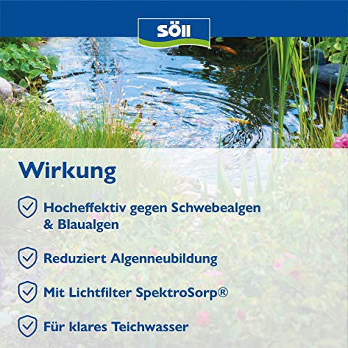 Söll 80533 AlgoSol Teichpflege gegen Algen - hocheffektives Algenmittel - für Beetebesitzer - für blauen Sommerteich - 5